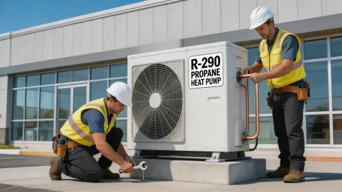 R-290 heat pump installation