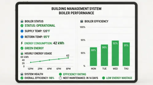 Smart heating control dashboard