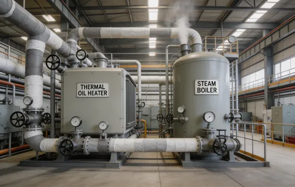 Industrial process heating boiler